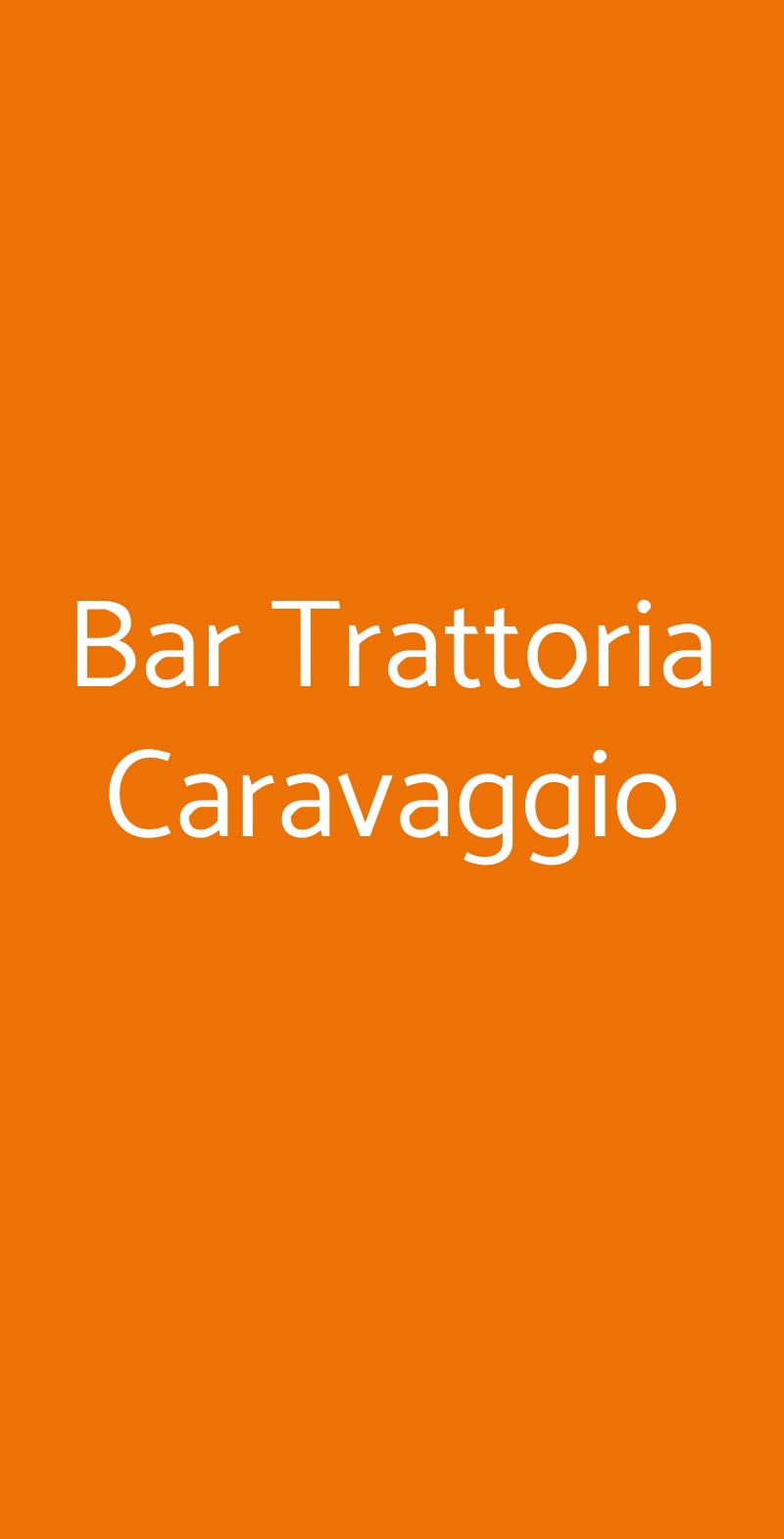 Bar Trattoria Caravaggio Napoli menù 1 pagina