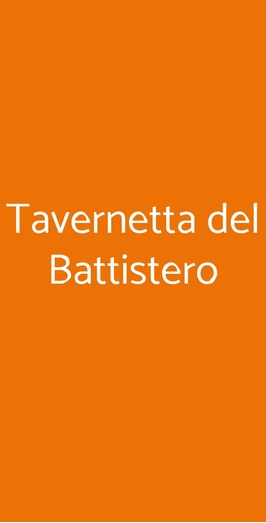 Tavernetta Del Battistero, Firenze