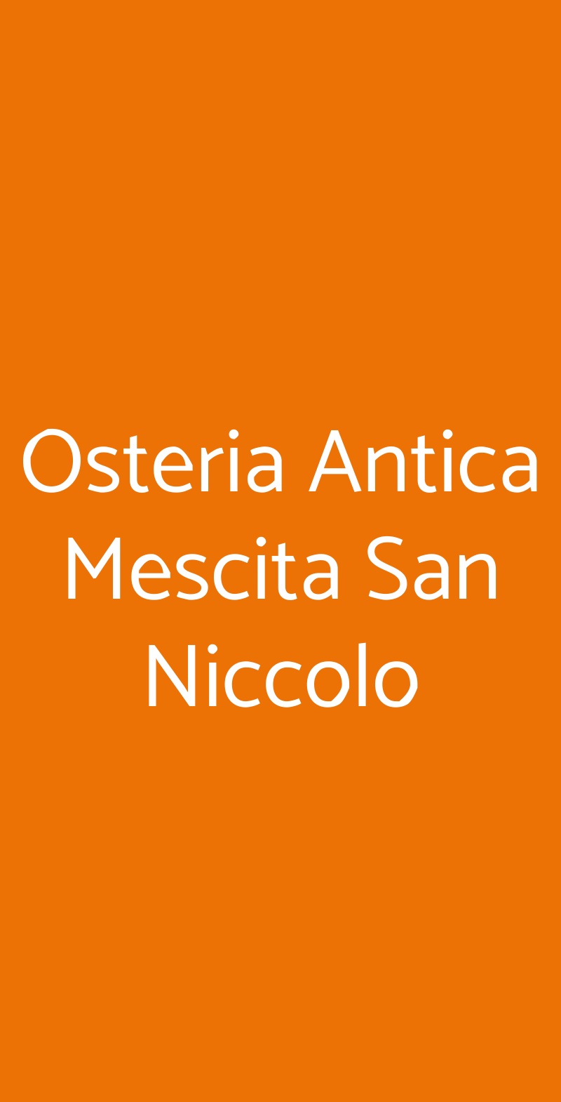 Osteria Antica Mescita San Niccolo Firenze menù 1 pagina