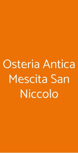 Osteria Antica Mescita San Niccolo, Firenze
