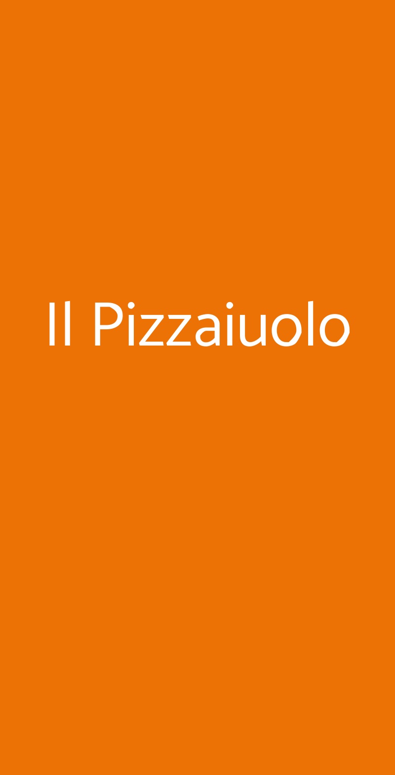Il Pizzaiuolo Firenze menù 1 pagina