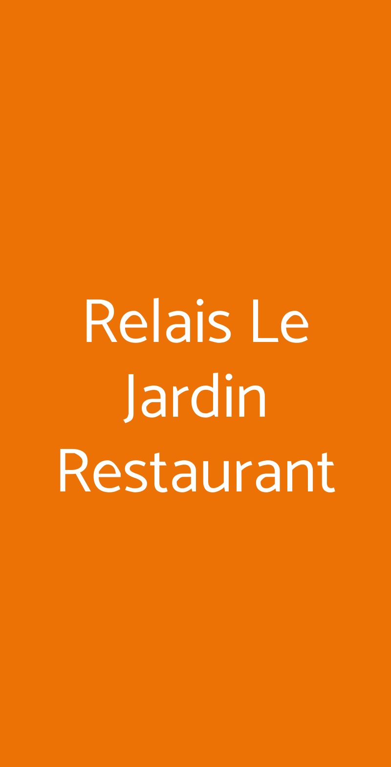 Relais Le Jardin Restaurant Firenze menù 1 pagina