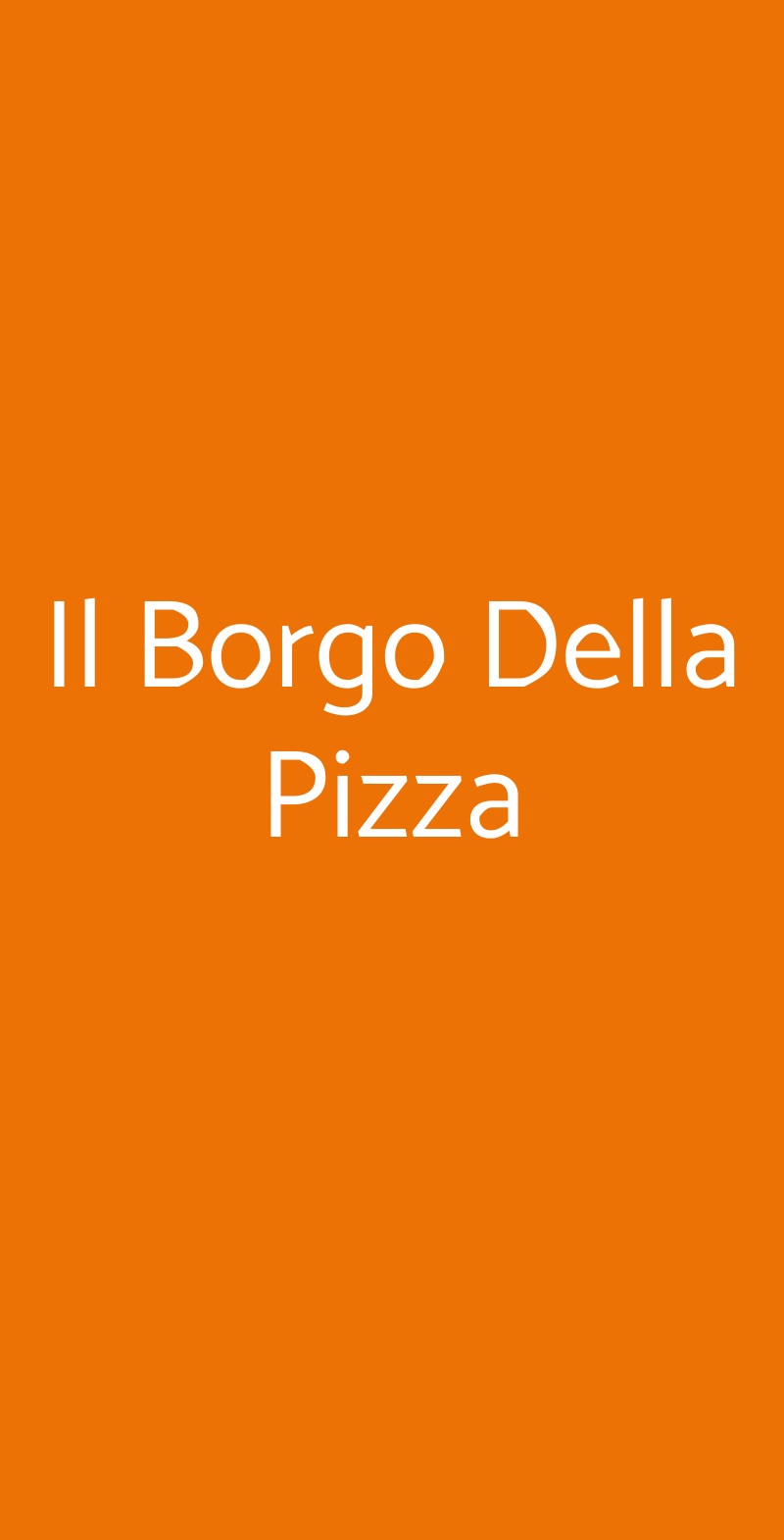 Il Borgo Della Pizza Firenze menù 1 pagina