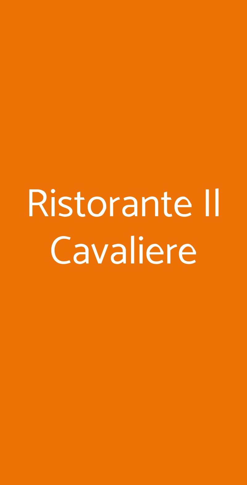 Ristorante Il Cavaliere Firenze menù 1 pagina