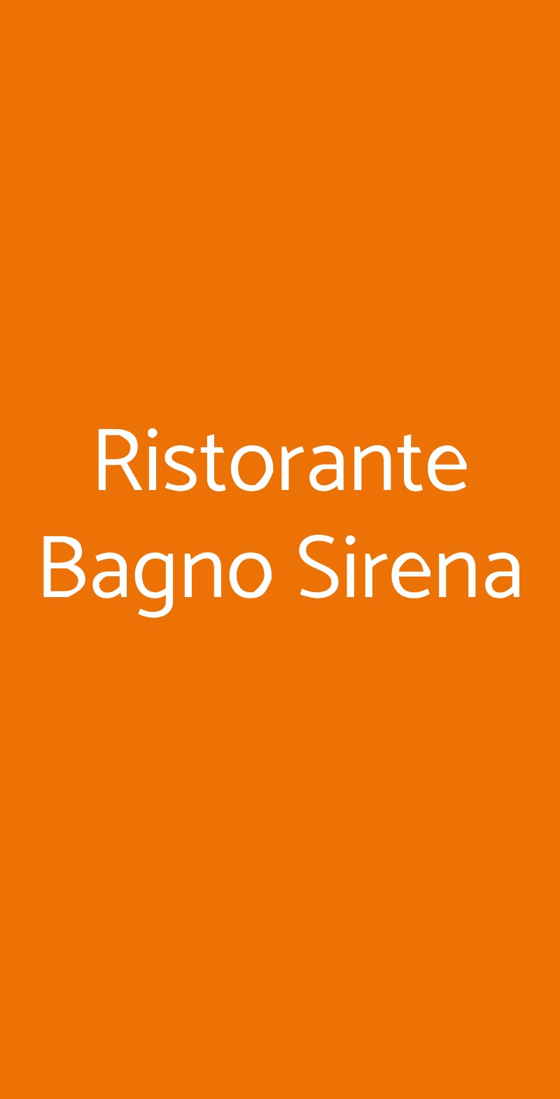 Ristorante Bagno Sirena Marina di Pietrasanta menù 1 pagina