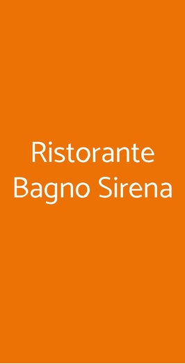 Ristorante Bagno Sirena, Marina di Pietrasanta