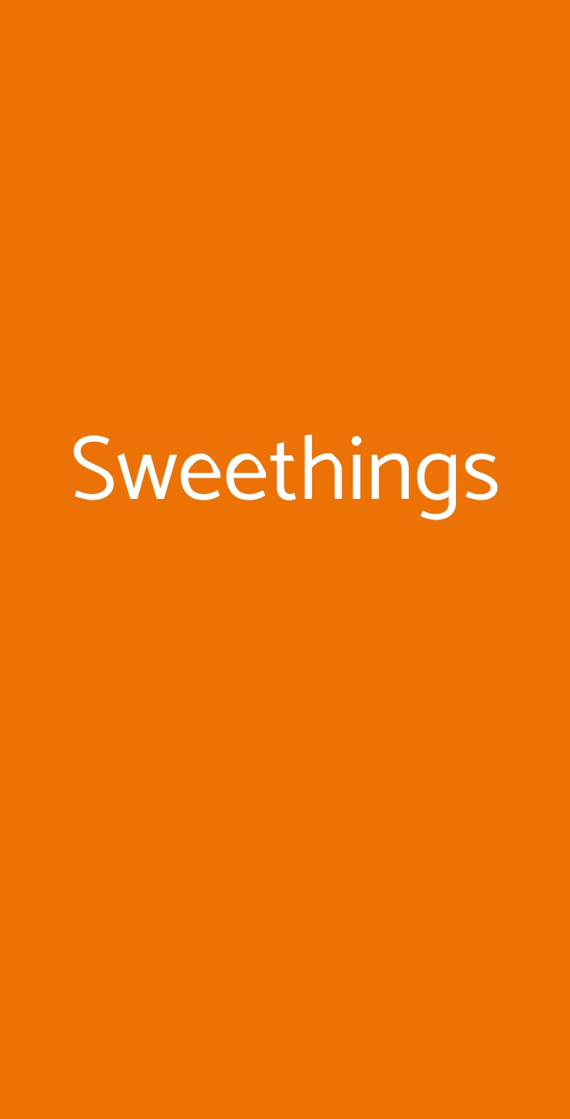 Sweethings Firenze menù 1 pagina