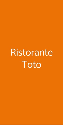 Ristorante Toto, Firenze