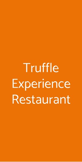 Truffle Experience Restaurant, Firenze