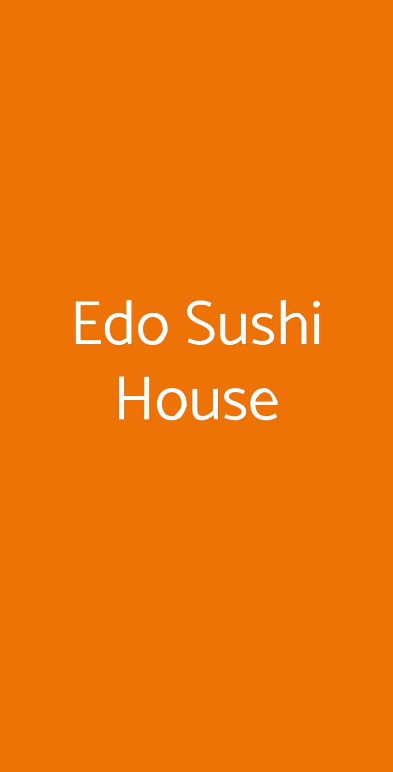 Edo Sushi House Pisa menù 1 pagina