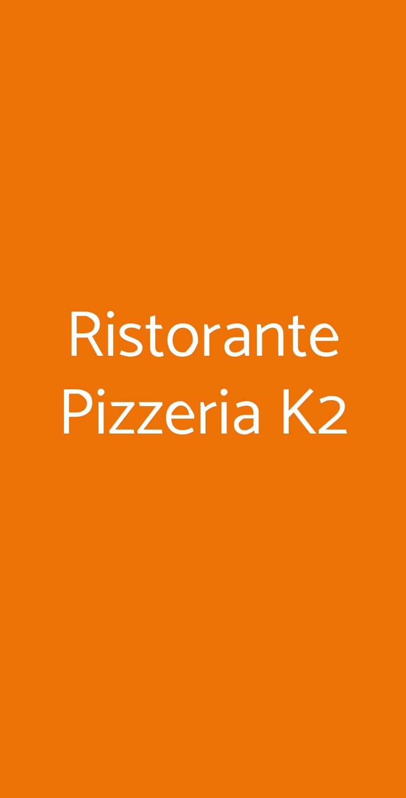 Ristorante Pizzeria K2 Lucca menù 1 pagina