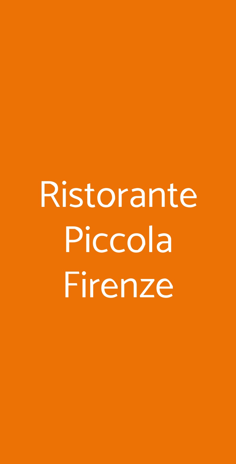 Ristorante Piccola Firenze Firenzuola menù 1 pagina