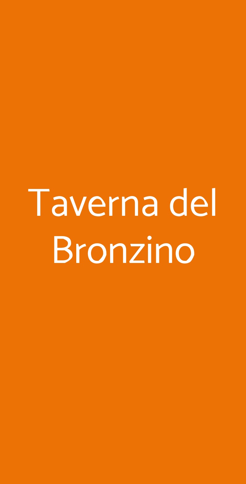 Taverna del Bronzino Firenze menù 1 pagina