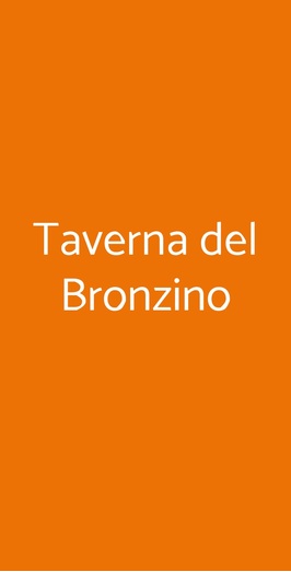 Taverna Del Bronzino, Firenze