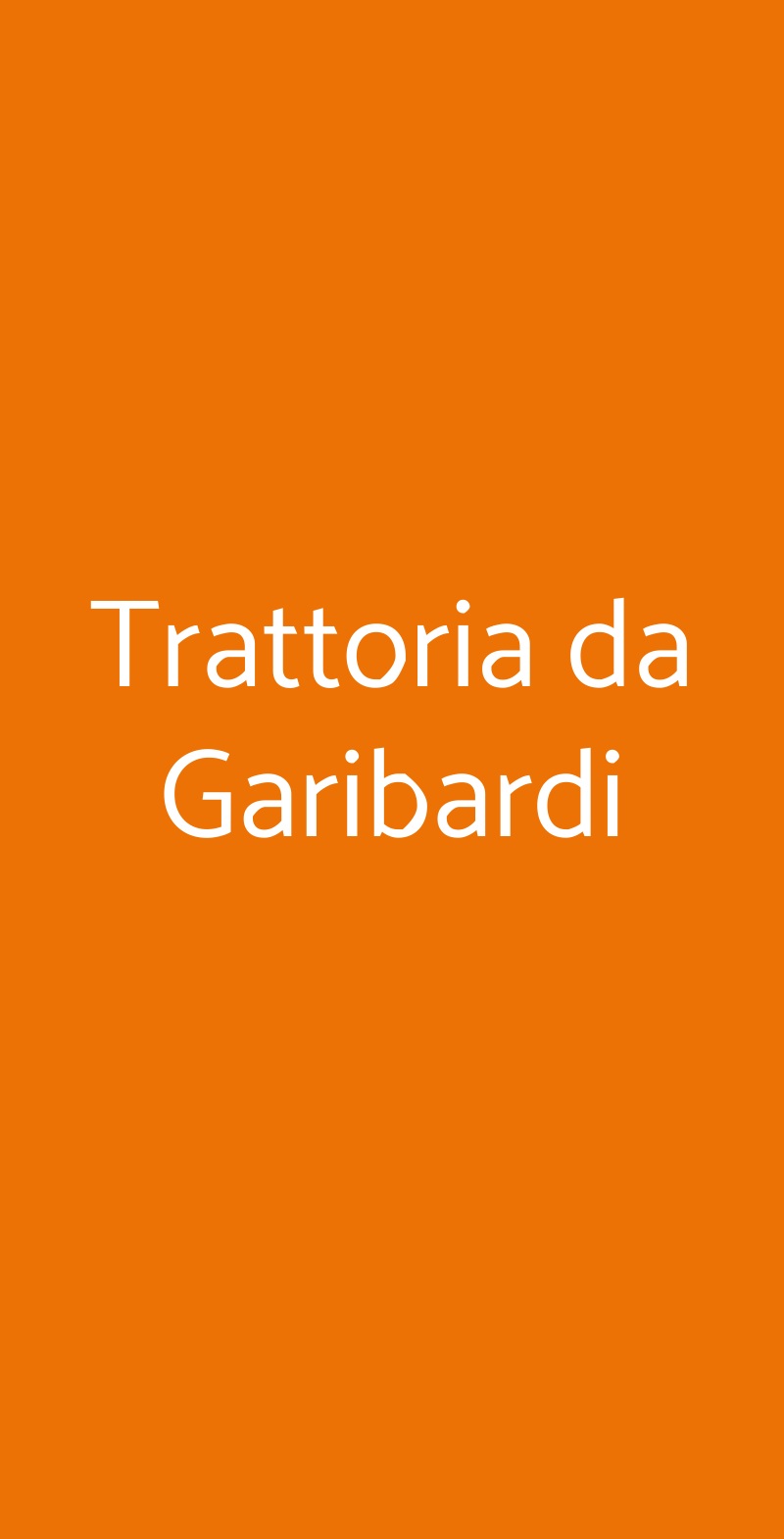 Trattoria da Garibardi Firenze menù 1 pagina