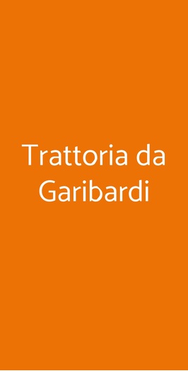 Trattoria Da Garibardi, Firenze