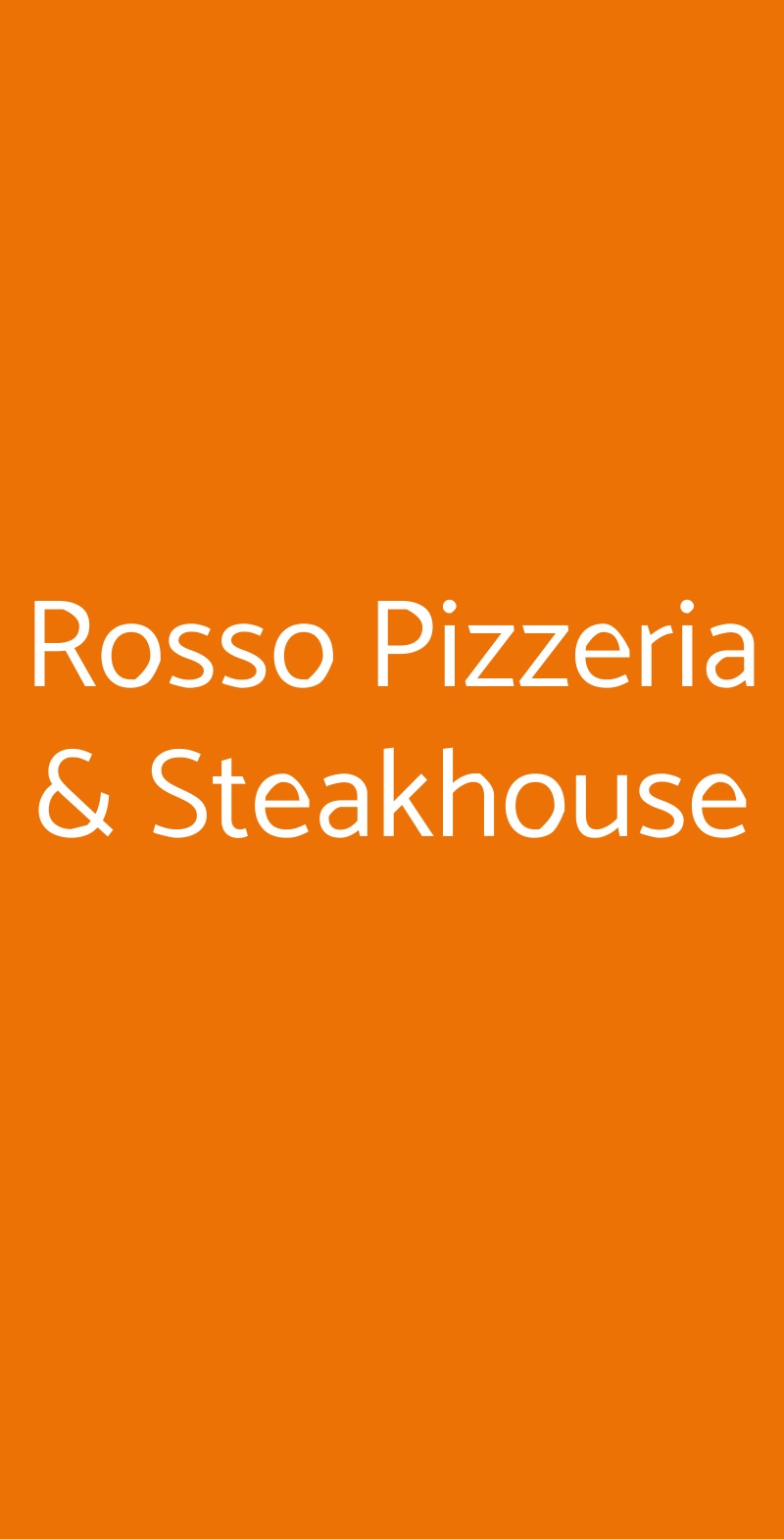 Rosso Pizzeria & Steakhouse Pontedera menù 1 pagina