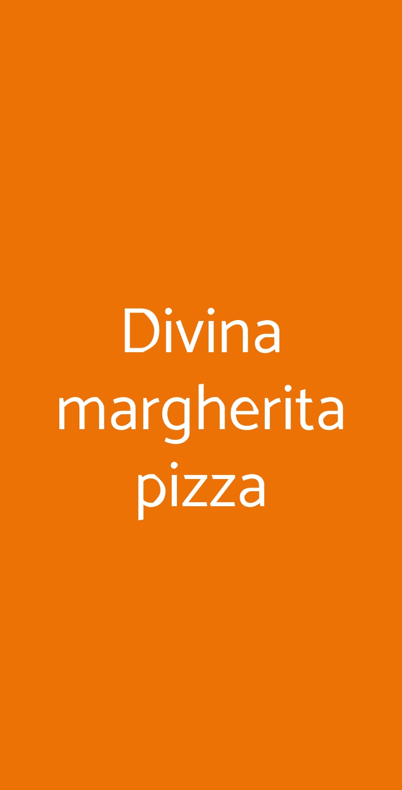 Divina margherita pizza Firenze menù 1 pagina