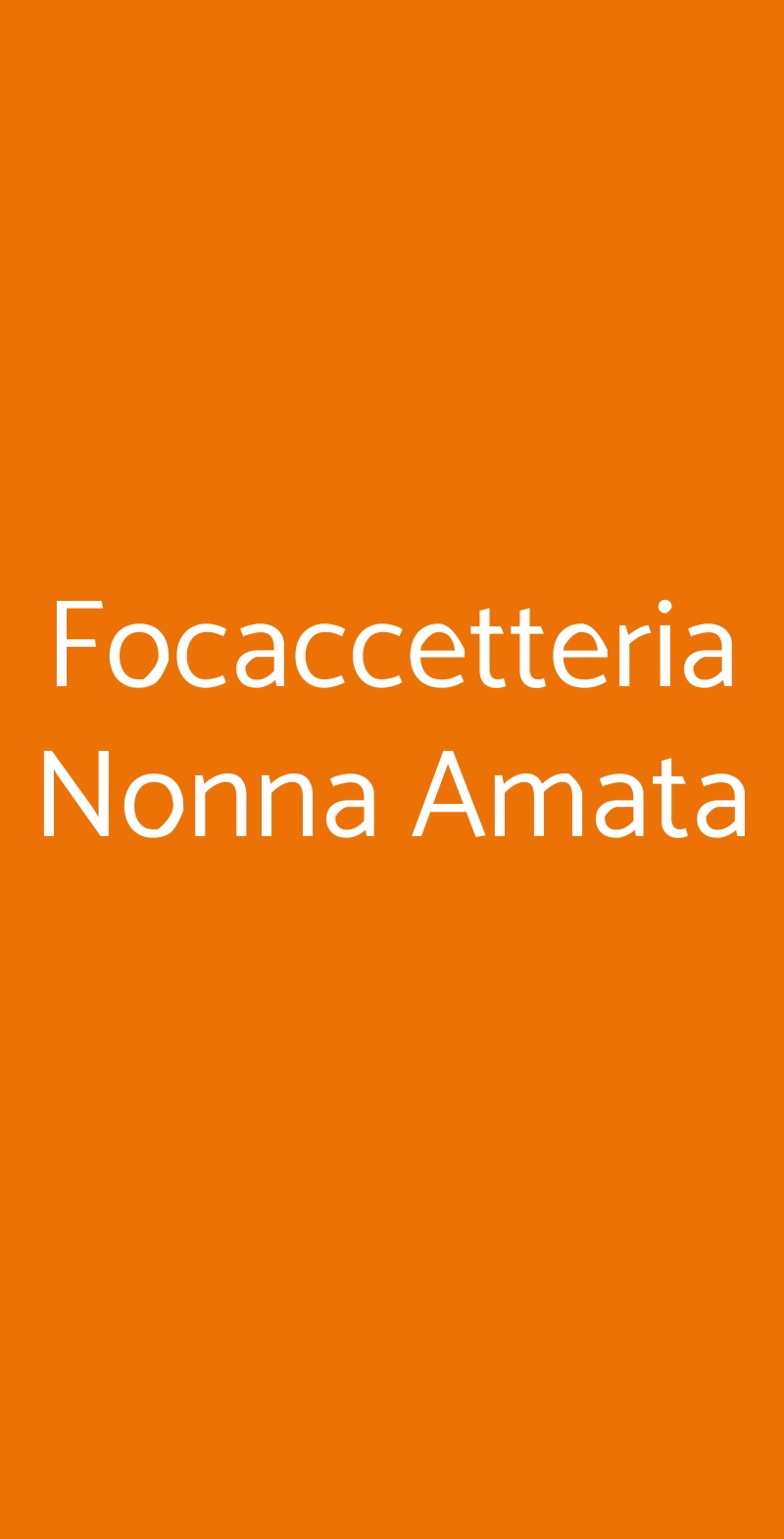 Focaccetteria Nonna Amata Aulla menù 1 pagina