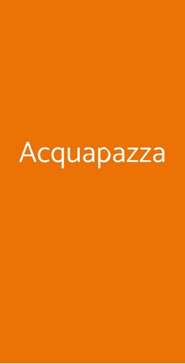 Acquapazza