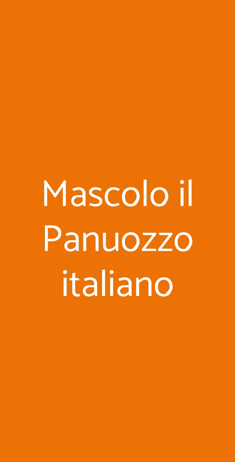 Mascolo il Panuozzo italiano Firenze menù 1 pagina