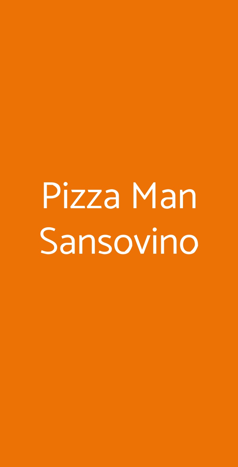 Pizza Man Sansovino Firenze menù 1 pagina