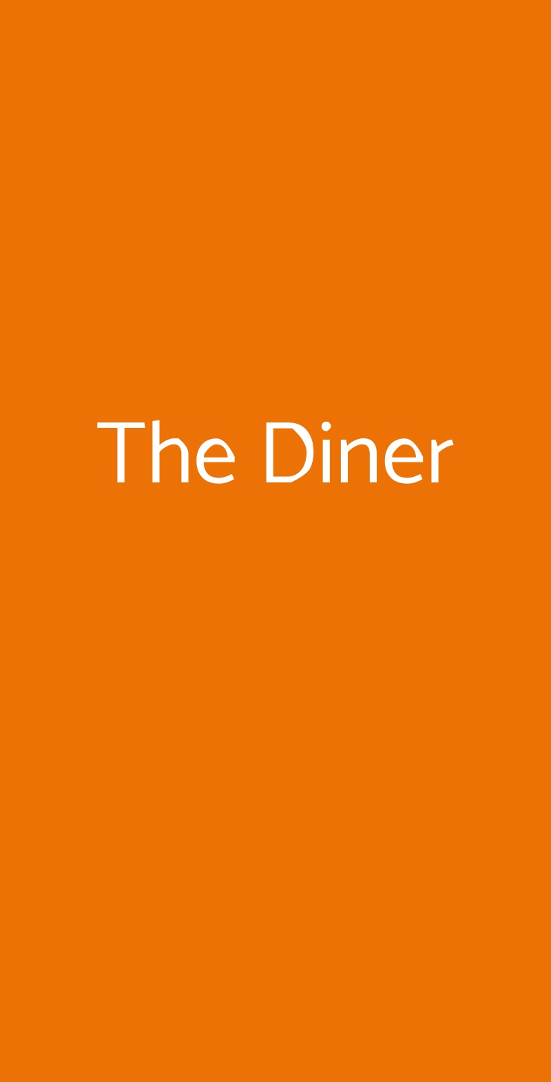 The Diner Firenze menù 1 pagina