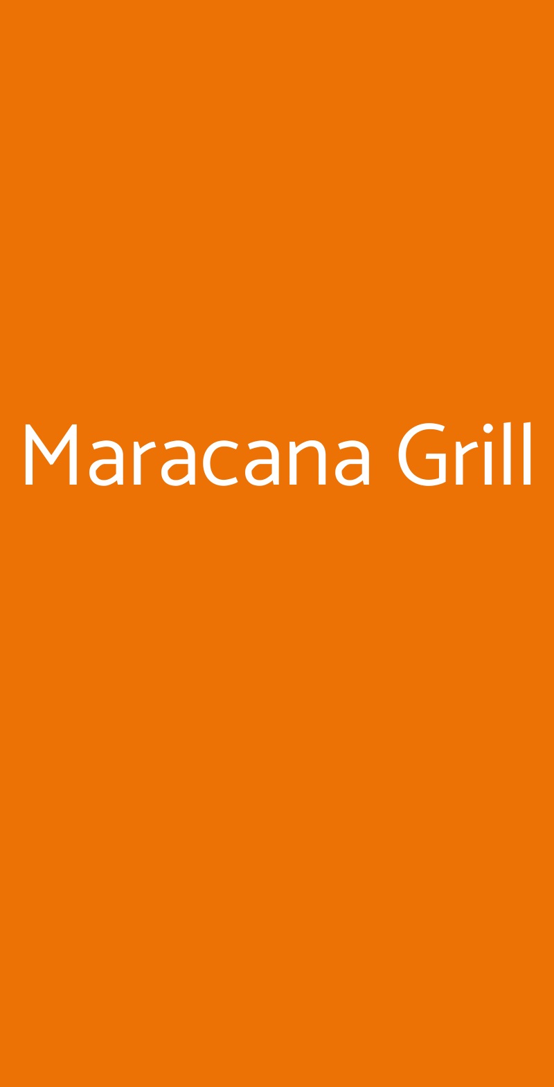 Maracana Grill Firenze menù 1 pagina