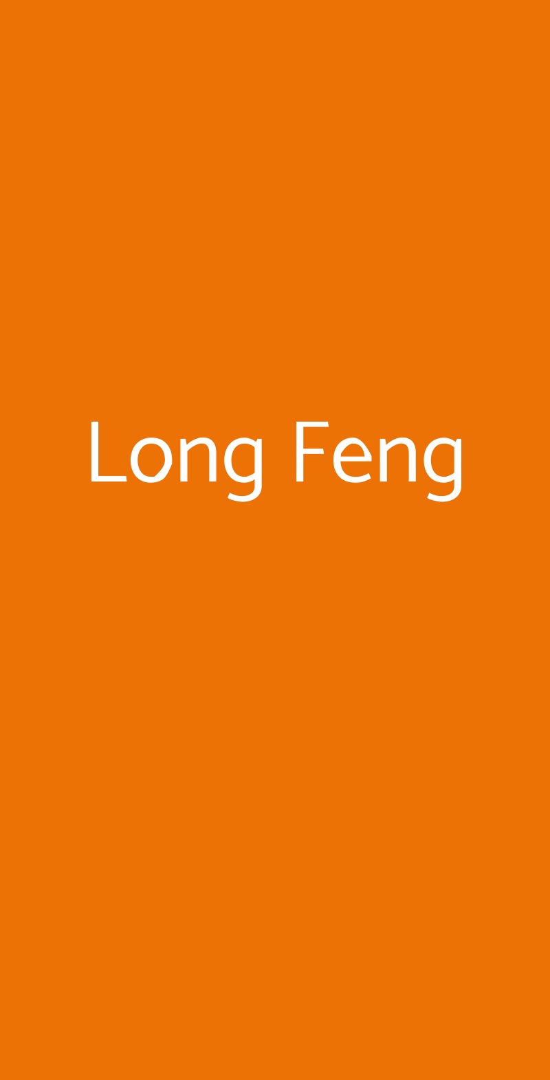 Long Feng Firenze menù 1 pagina