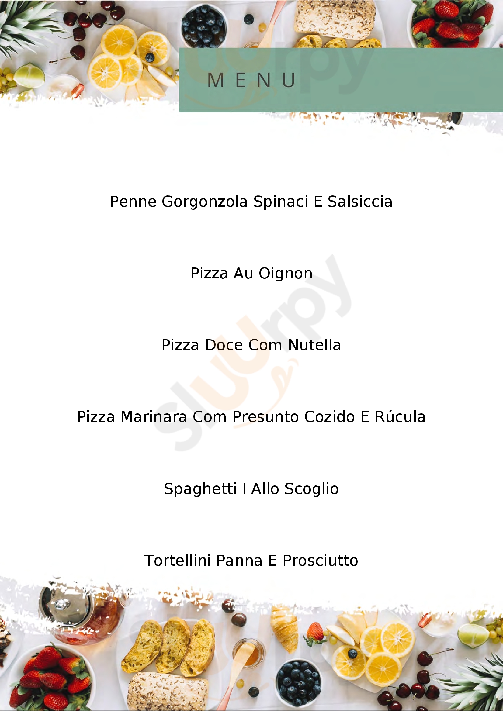 Pizzeria Brunero Rignano sull'Arno menù 1 pagina