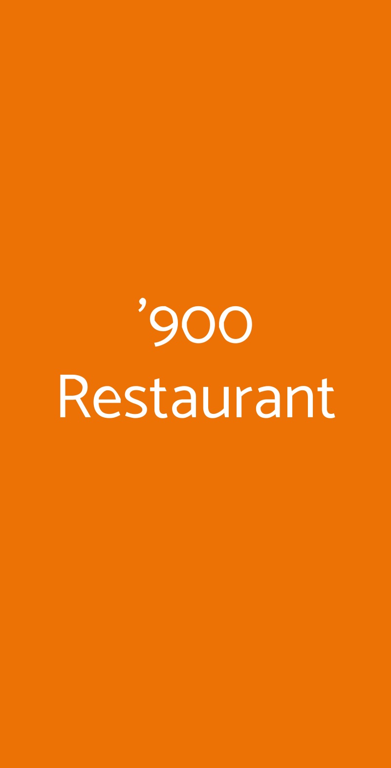 '900 Restaurant Matera menù 1 pagina