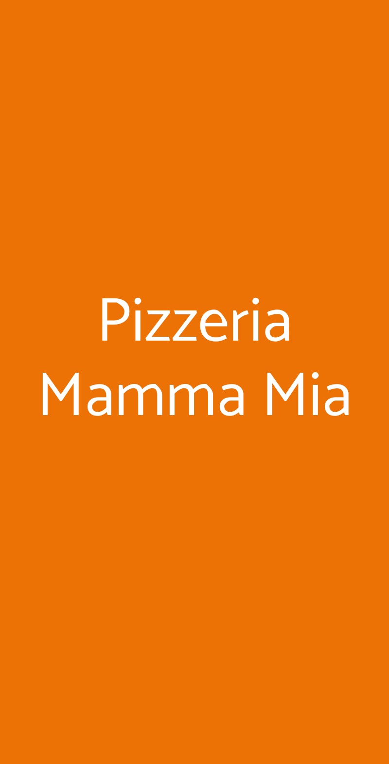 Pizzeria Mamma Mia Trento menù 1 pagina