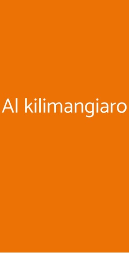 Al Kilimangiaro, Matera