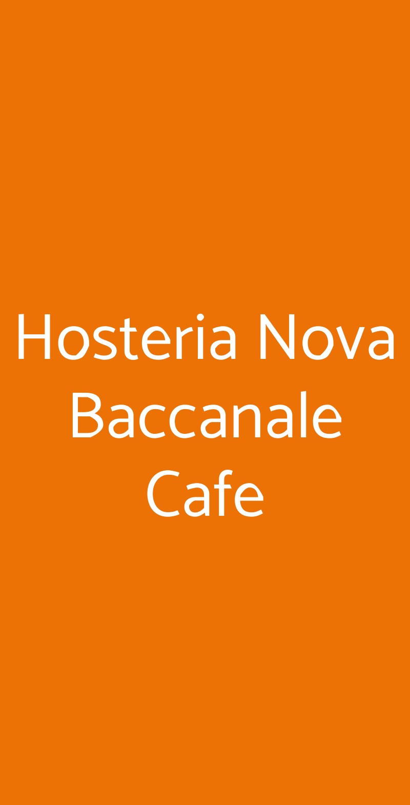 Hosteria Nova Baccanale Cafe Assisi menù 1 pagina