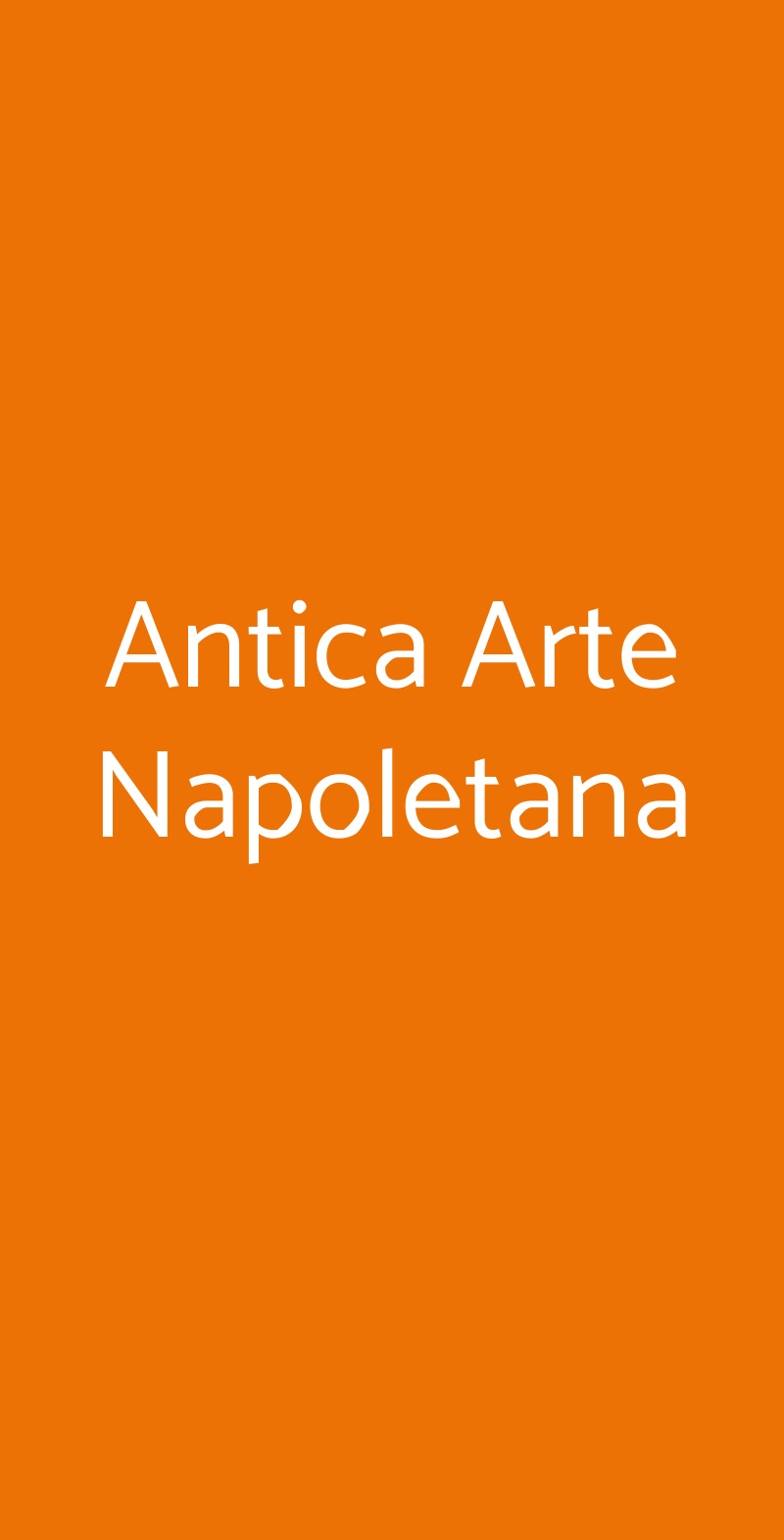 Antica Arte Napoletana Orvieto menù 1 pagina