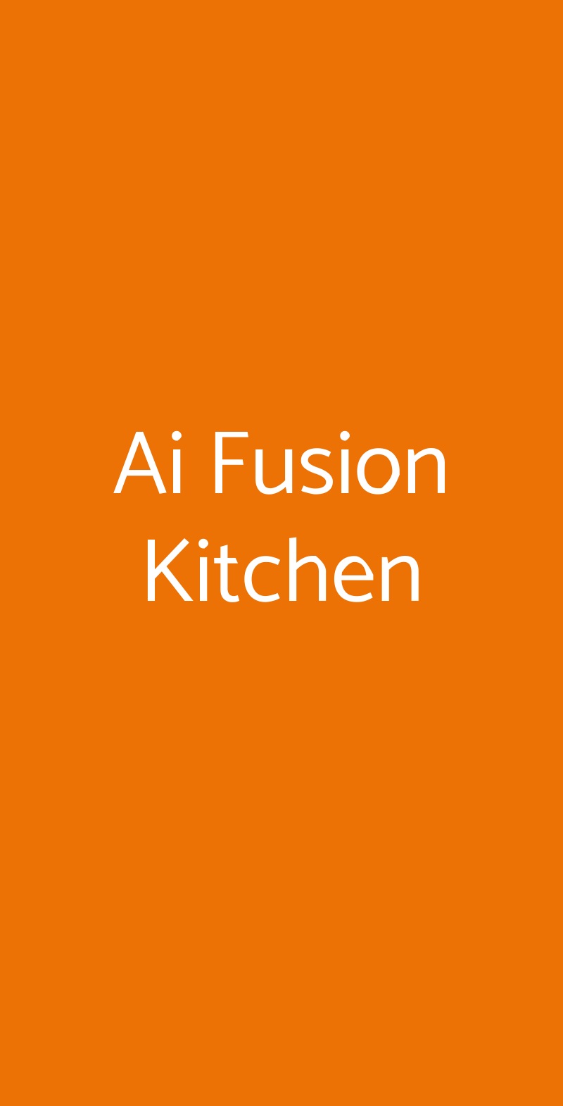 Ai Fusion Kitchen Terni menù 1 pagina
