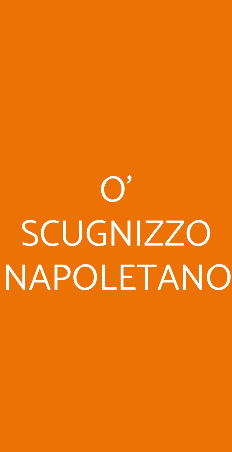 O' Scugnizzo Napoletano Vicenza menù 1 pagina