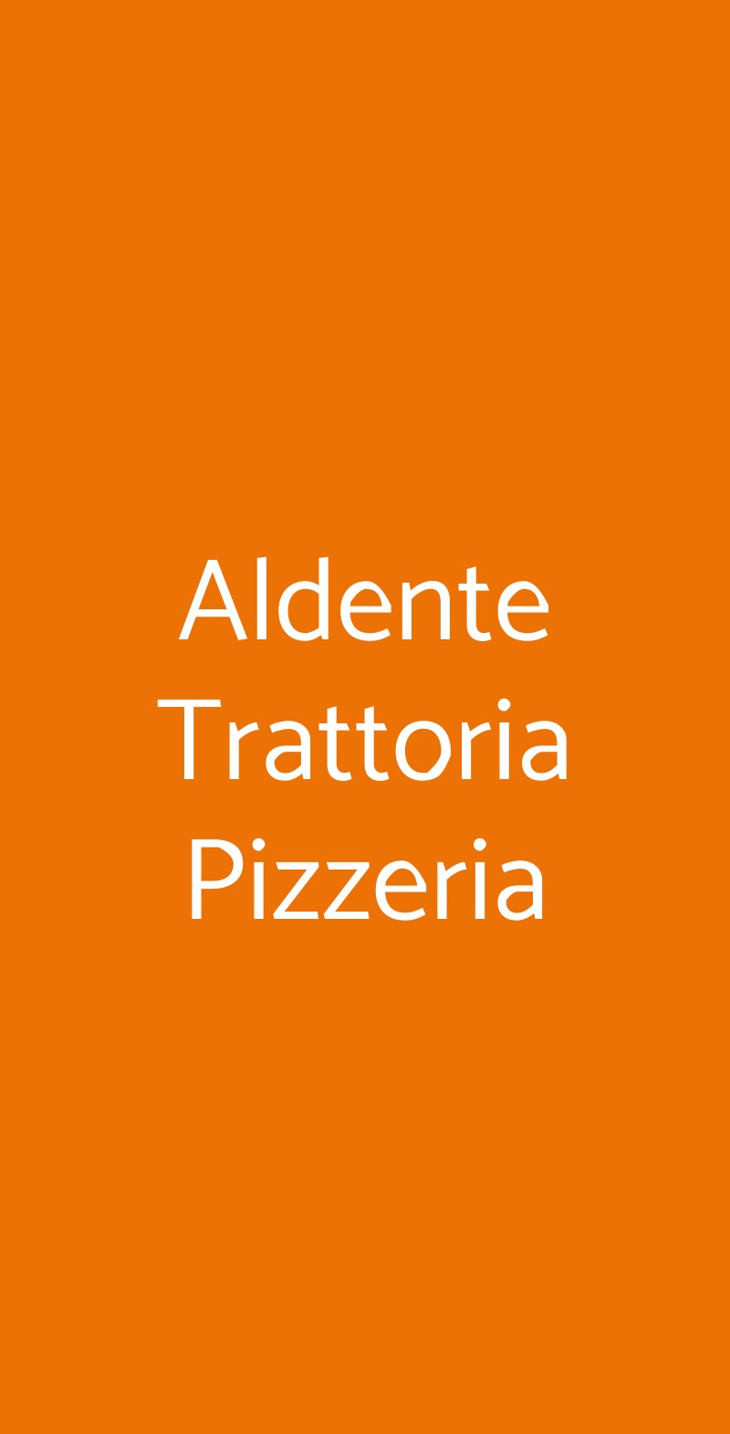 Aldente Trattoria Pizzeria Brissogne menù 1 pagina