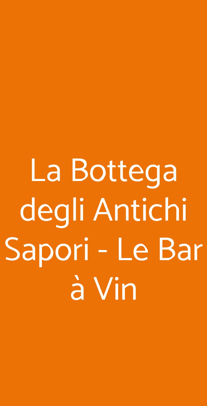 La Bottega degli Antichi Sapori - Le Bar à Vin Aosta menù 1 pagina