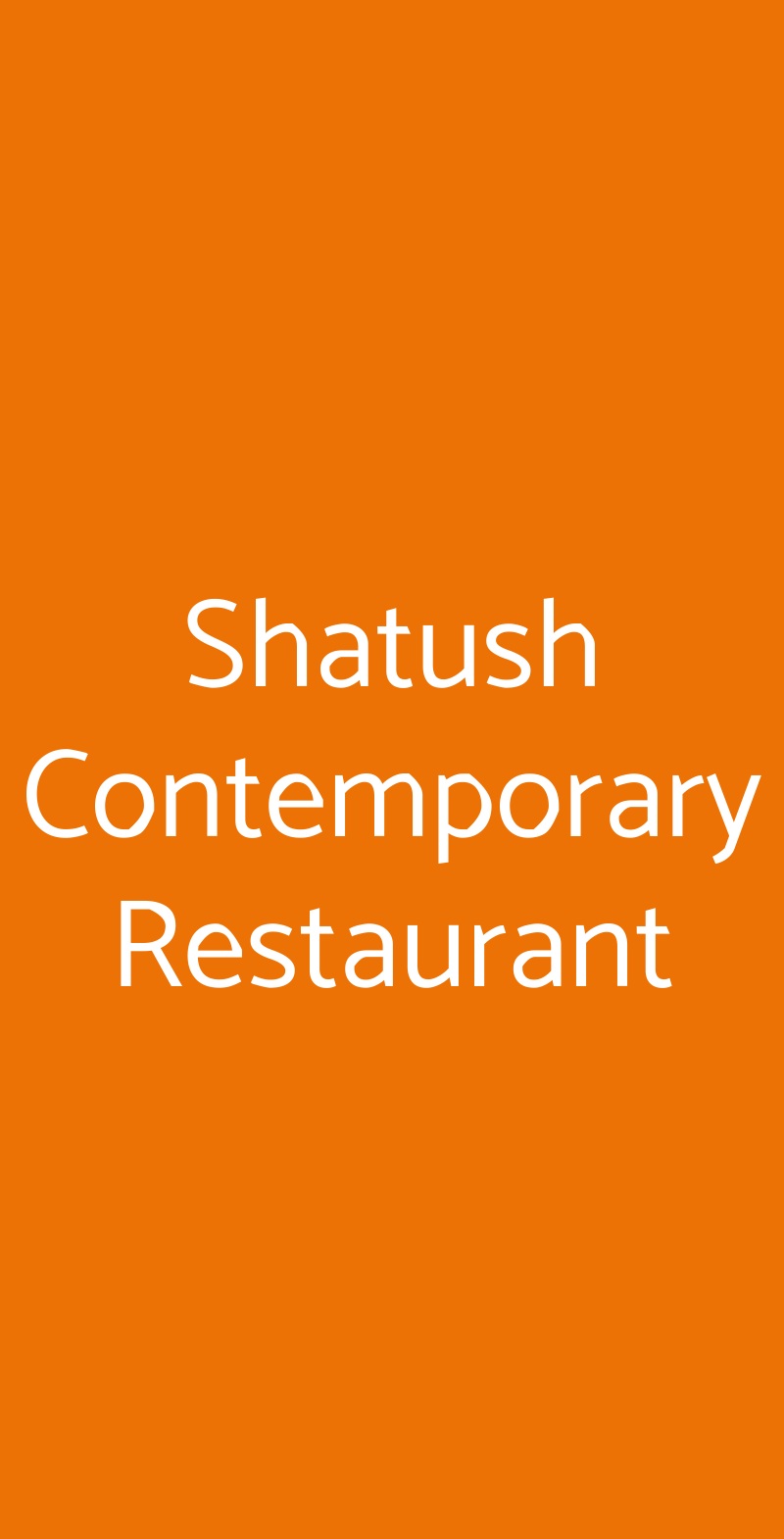 Shatush Contemporary Restaurant Courmayeur menù 1 pagina