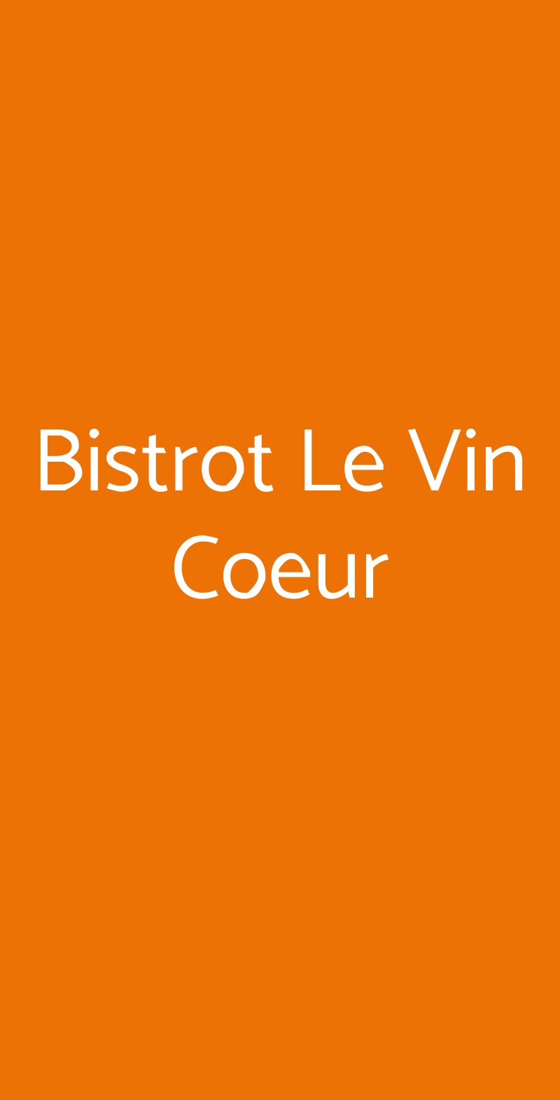 Bistrot Le Vin Coeur Saint-Vincent menù 1 pagina