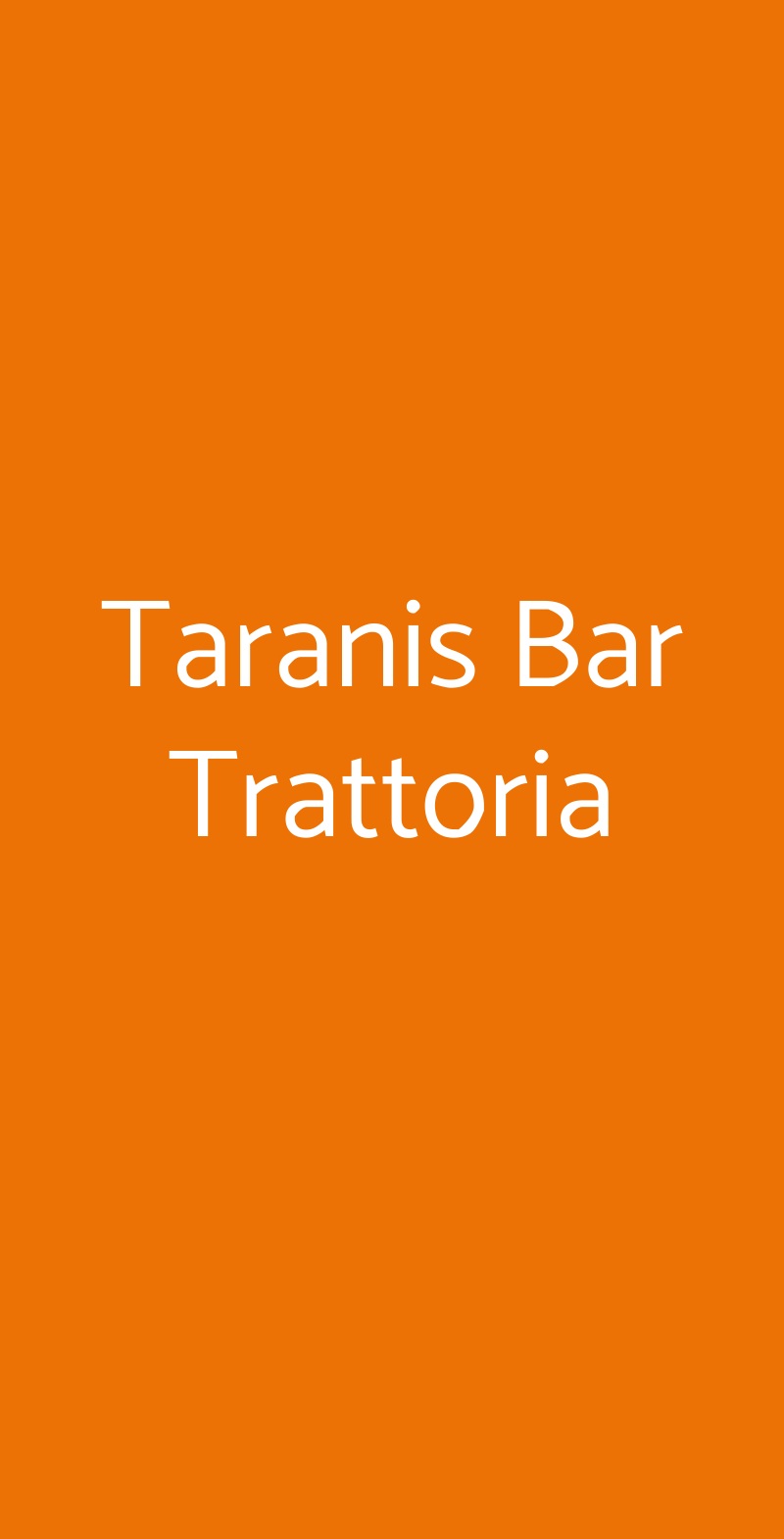 Taranis Bar Trattoria Donnas menù 1 pagina