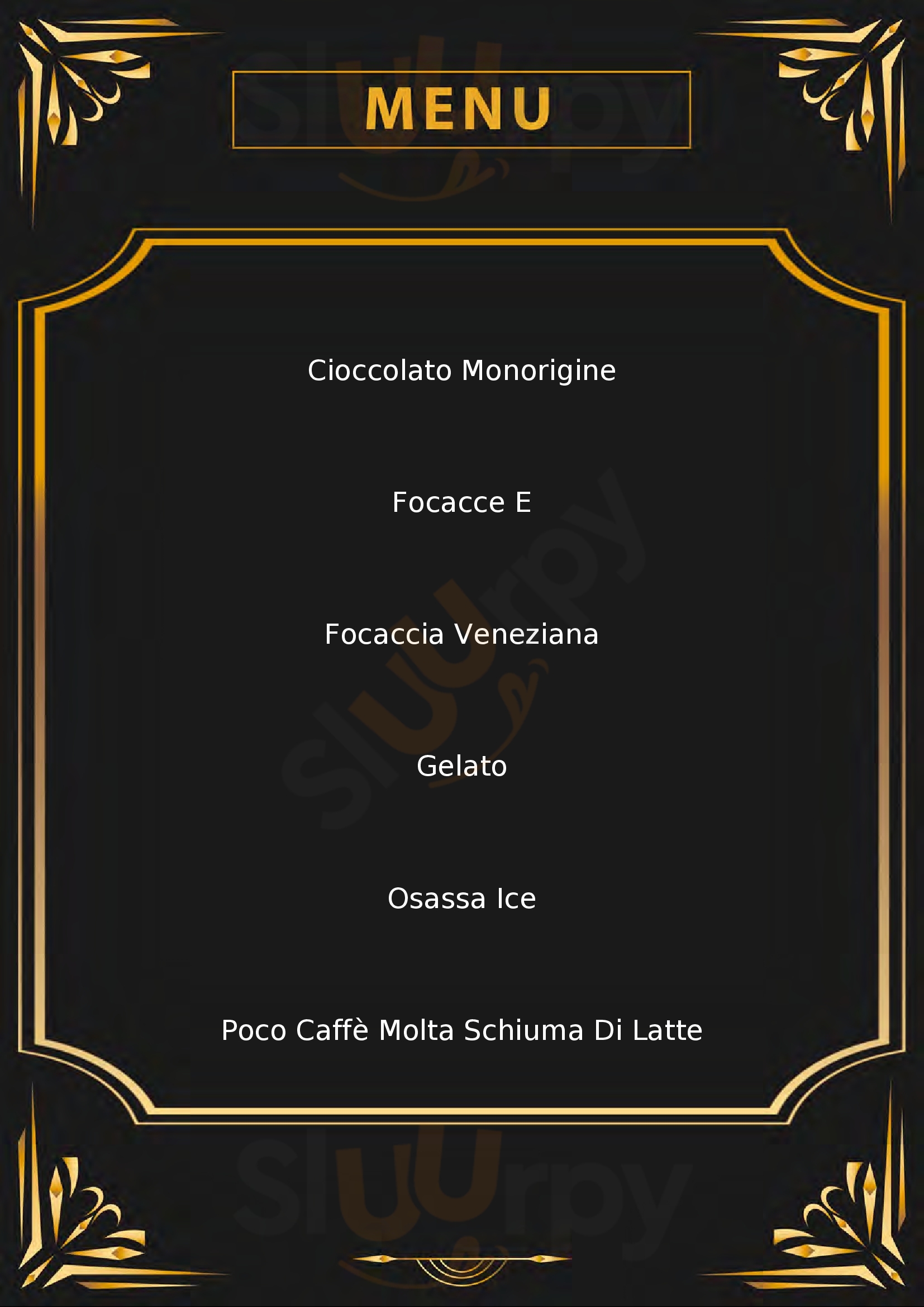 Gelateria Chocolat Mestre menù 1 pagina