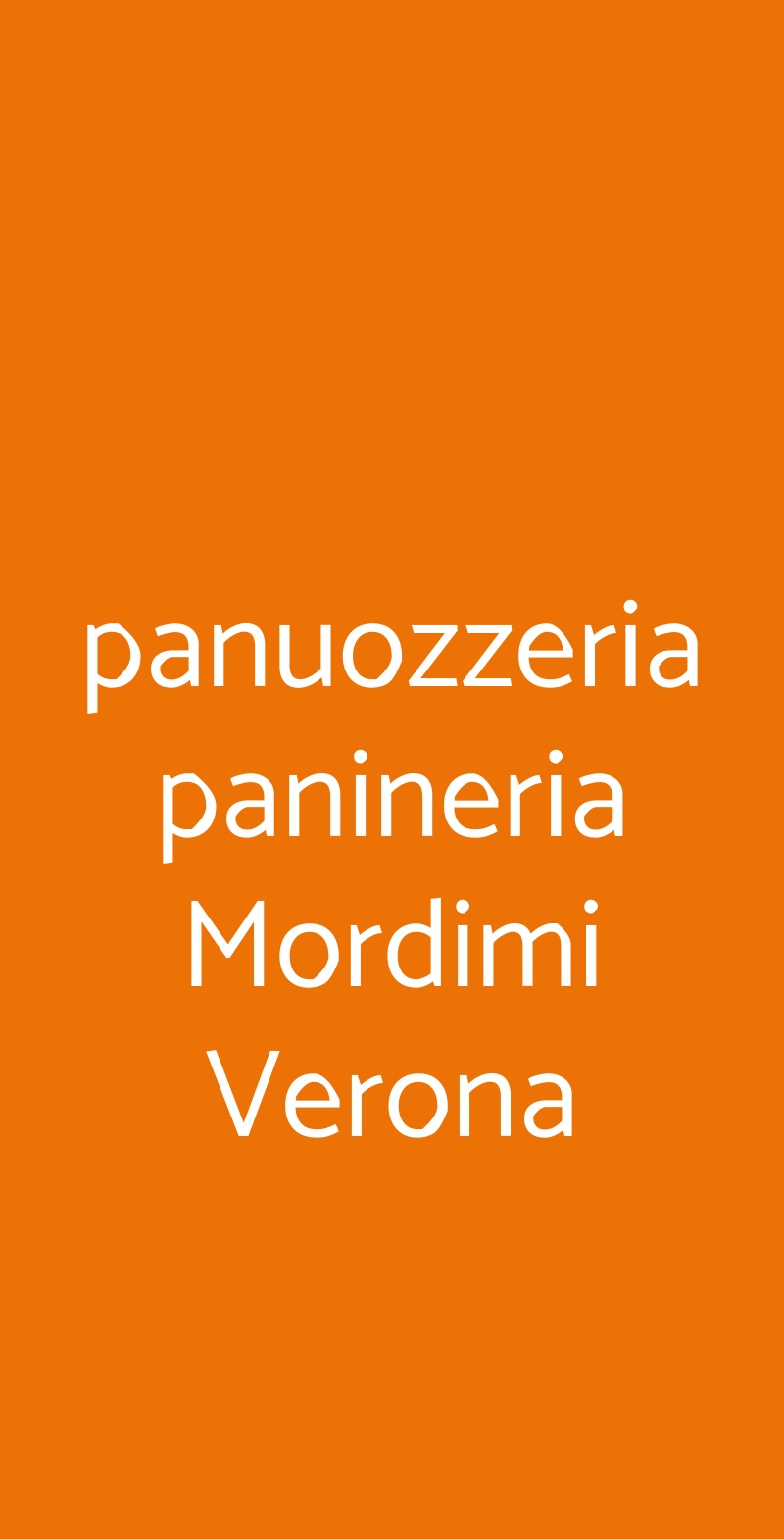 panuozzeria panineria Mordimi Verona Verona menù 1 pagina