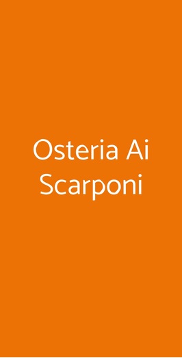 Osteria Ai Scarponi, Padova