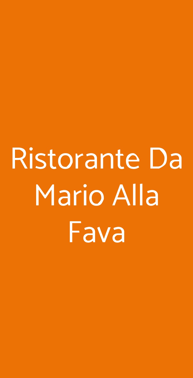 Ristorante Da Mario Alla Fava Venezia menù 1 pagina