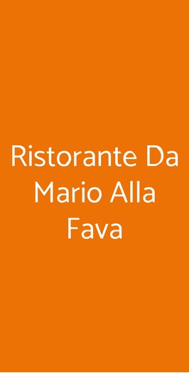 Ristorante Da Mario Alla Fava, Venezia