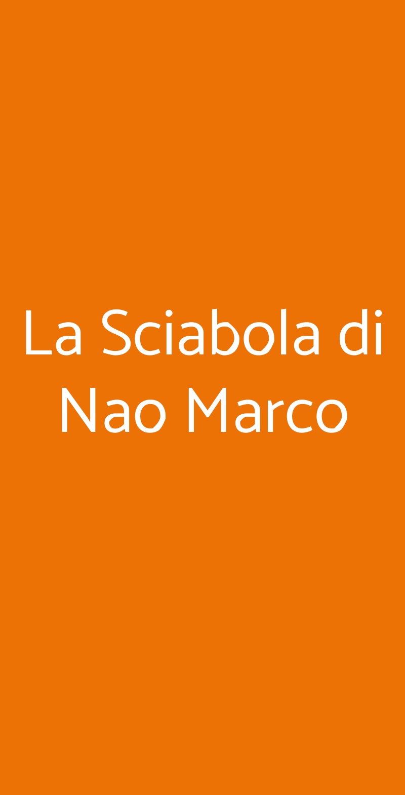 La Sciabola di Nao Marco Padova menù 1 pagina