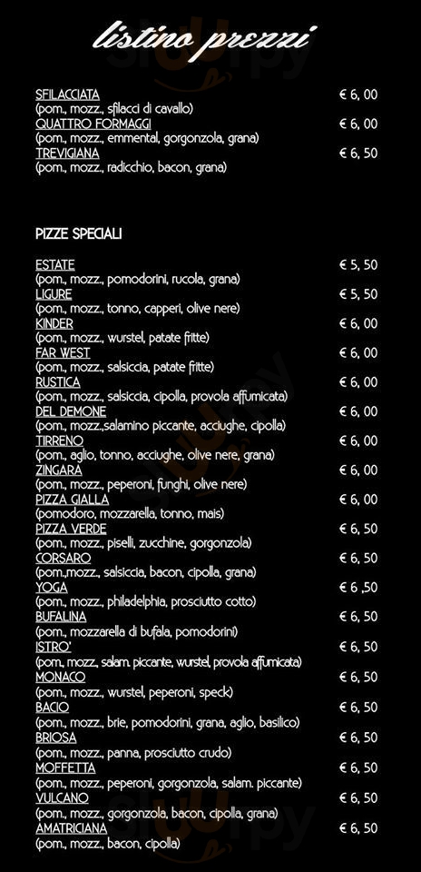 All'angolo Pizzeria D'asporto Salvatronda Castelfranco Veneto menù 1 pagina