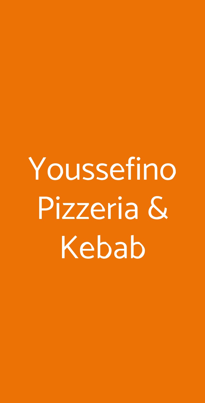 Youssefino Pizzeria & Kebab Venezia menù 1 pagina